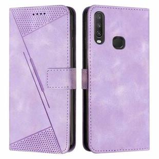 For vivo Y15 / Y17 Dream Triangle Leather Phone Case with Lanyard(Purple)