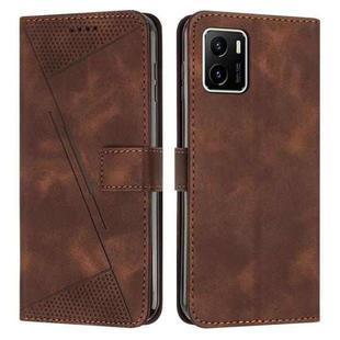 For vivo Y15a / Y15s Dream Triangle Leather Phone Case with Lanyard(Brown)