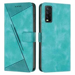 For vivo Y20 / Y20i Dream Triangle Leather Phone Case with Lanyard(Green)