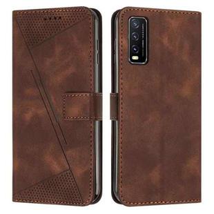 For vivo Y20 / Y20i Dream Triangle Leather Phone Case with Lanyard(Brown)
