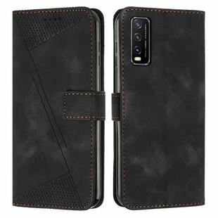 For vivo Y20 / Y20i Dream Triangle Leather Phone Case with Lanyard(Black)
