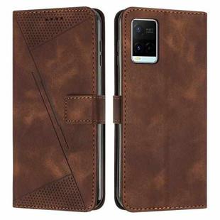 For vivo Y21 / Y21s / Y33s Dream Triangle Leather Phone Case with Lanyard(Brown)