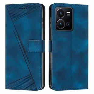 For vivo Y22 / Y22s / Y35 4G 2022 Dream Triangle Leather Phone Case with Lanyard(Blue)