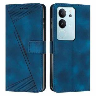 For vivo S17 / vivo S17 Pro Dream Triangle Leather Phone Case with Lanyard(Blue)