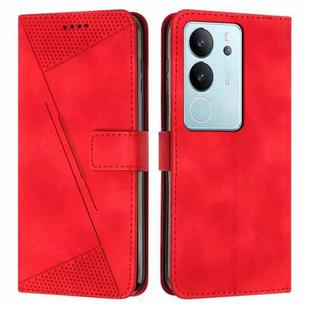 For vivo S17 / vivo S17 Pro Dream Triangle Leather Phone Case with Lanyard(Red)