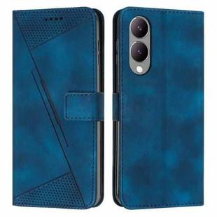 For vivo Y17s Dream Triangle Leather Phone Case with Lanyard(Blue)