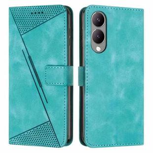 For vivo Y17s Dream Triangle Leather Phone Case with Lanyard(Green)