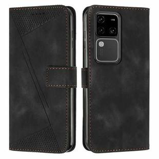 For vivo S18 / S18 Pro Dream Triangle Leather Phone Case with Lanyard(Black)