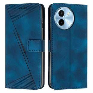 For vivo Y38 5G Dream Triangle Leather Phone Case with Lanyard(Blue)