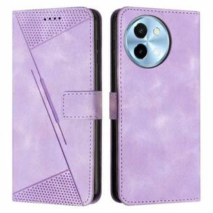 For vivo Y38 5G Dream Triangle Leather Phone Case with Lanyard(Purple)