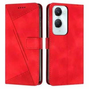 For vivo Y03 / Y18 / Y18e Dream Triangle Leather Phone Case with Lanyard(Red)