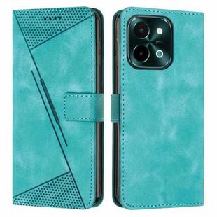 For vivo Y28 4G Dream Triangle Leather Phone Case with Lanyard(Green)