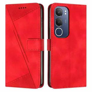 For vivo Y19s Dream Triangle Leather Phone Case with Lanyard(Red)