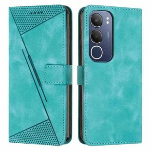 For vivo Y19s Dream Triangle Leather Phone Case with Lanyard(Green)