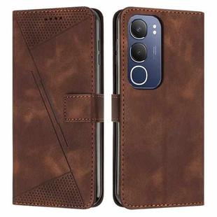 For vivo Y19s Dream Triangle Leather Phone Case with Lanyard(Brown)