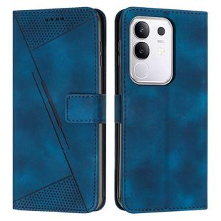 For vivo Y29 4G Dream Triangle Leather Phone Case with Lanyard(Blue)