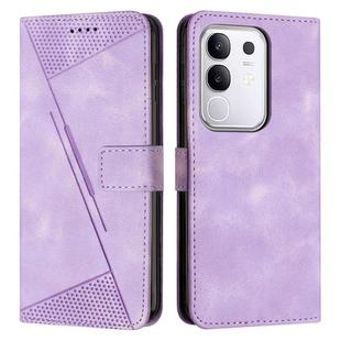 For vivo Y29 4G Dream Triangle Leather Phone Case with Lanyard(Purple)