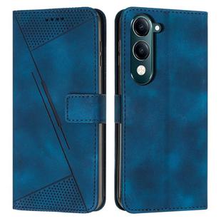 For vivo Y29s 5G / Y04 4G Dream Triangle Leather Phone Case with Lanyard(Blue)