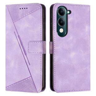 For vivo Y29s 5G / Y04 4G Dream Triangle Leather Phone Case with Lanyard(Purple)