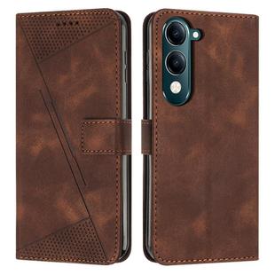 For vivo Y29s 5G / Y04 4G Dream Triangle Leather Phone Case with Lanyard(Brown)