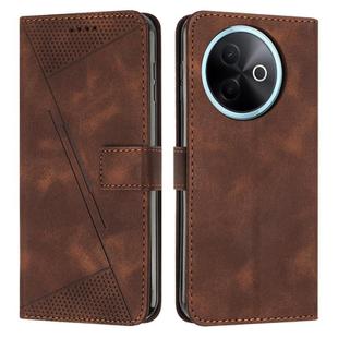 For vivo Y39 5G Global Dream Triangle Leather Phone Case with Lanyard(Brown)