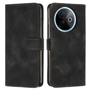 For vivo Y39 5G Global Dream Triangle Leather Phone Case with Lanyard(Black)
