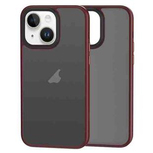 For iPhone 13 Brilliant Series Micro-frosted Anti-fingerprint PC Phone Case(Purplish Red)