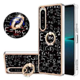 For Sony Xperia 1 IV Electroplating Dual-side IMD Phone Case with Ring Holder(Equation)