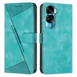 For Honor 90 Lite Dream Triangle Leather Phone Case with Lanyard(Green)