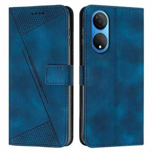 For Honor X7 4G Dream Triangle Leather Phone Case with Lanyard(Blue)