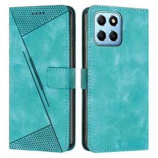 For Honor X8 5G Dream Triangle Leather Phone Case with Lanyard(Green)