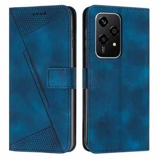 For Honor 200 Lite Global Dream Triangle Leather Phone Case with Lanyard(Blue)