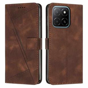 For Honor X5b / X5b Plus Dream Triangle Leather Phone Case with Lanyard(Brown)