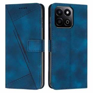 For Honor X7c 4G / 200 Smart  Dream Triangle Leather Phone Case with Lanyard(Blue)