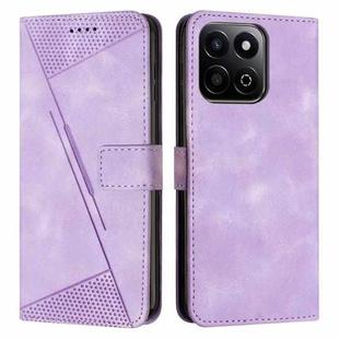 For Honor X7c 4G / 200 Smart  Dream Triangle Leather Phone Case with Lanyard(Purple)