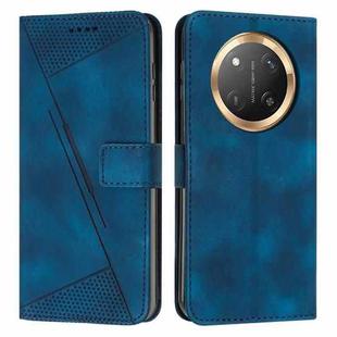 For Honor X9c Dream Triangle Leather Phone Case with Lanyard(Blue)