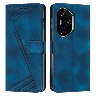 For Honor 300 Pro / 300 Ultra Dream Triangle Leather Phone Case with Lanyard(Blue)