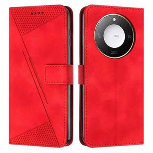 For Honor X60 / X9c Smart Dream Triangle Leather Phone Case with Lanyard(Red)