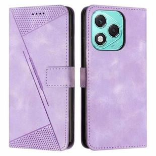 For Honor 400 Lite Dream Triangle Leather Phone Case with Lanyard(Purple)