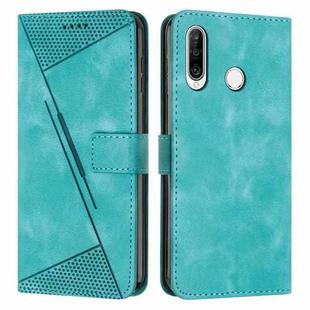 For Huawei P30 Lite Dream Triangle Leather Phone Case with Lanyard(Green)