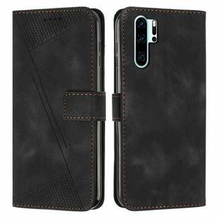For Huawei P30 Pro Dream Triangle Leather Phone Case with Lanyard(Black)
