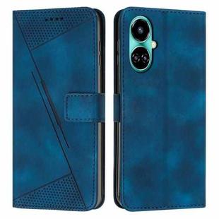 For Tecno Camon 19 / 19 Pro Dream Triangle Leather Phone Case with Lanyard(Blue)