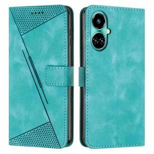 For Tecno Camon 19 / 19 Pro Dream Triangle Leather Phone Case with Lanyard(Green)