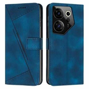 For Tecno Camon 20 Premier Dream Triangle Leather Phone Case with Lanyard(Blue)