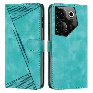 For Tecno Camon 20 Premier Dream Triangle Leather Phone Case with Lanyard(Green)