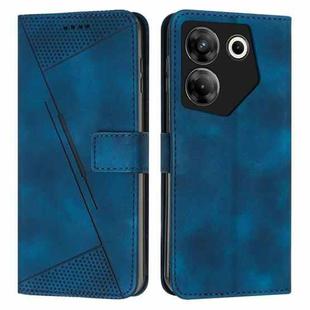 For Tecno Camon 20 Pro 5G Dream Triangle Leather Phone Case with Lanyard(Blue)