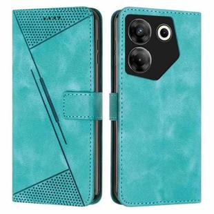 For Tecno Camon 20 Pro 5G Dream Triangle Leather Phone Case with Lanyard(Green)