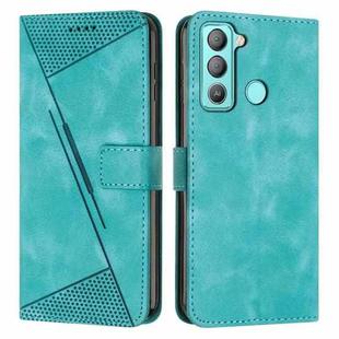 For Tecno Pop 5 LTE Dream Triangle Leather Phone Case with Lanyard(Green)