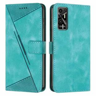 For Tecno Pova 2 Dream Triangle Leather Phone Case with Lanyard(Green)
