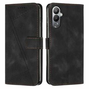 For Tecno Pova 4 Dream Triangle Leather Phone Case with Lanyard(Black)